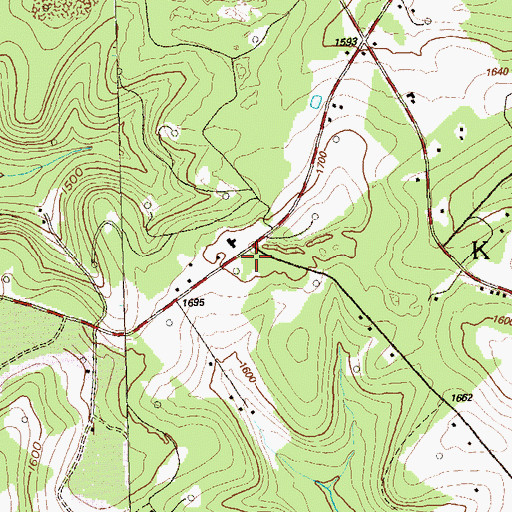 Topographic Map of Turkey Hill School (historical), PA