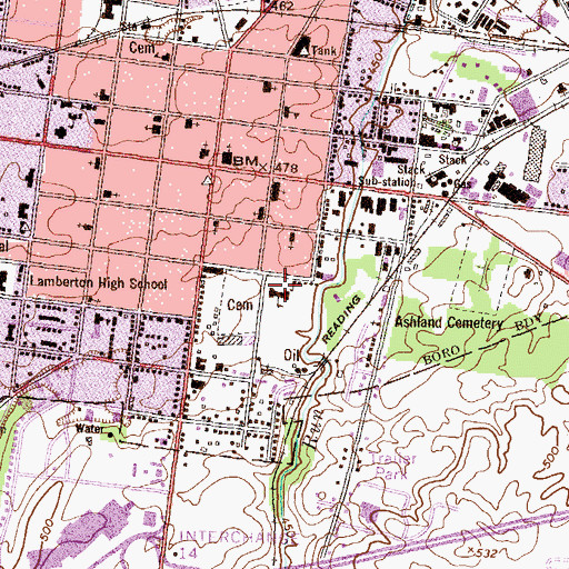 Topographic Map of Letort Elementary School, PA