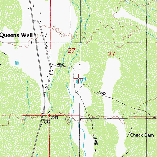 Topographic Map of Tank One Hundred Thirteen, AZ