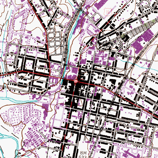 Topographic Map of Chambersburg, PA
