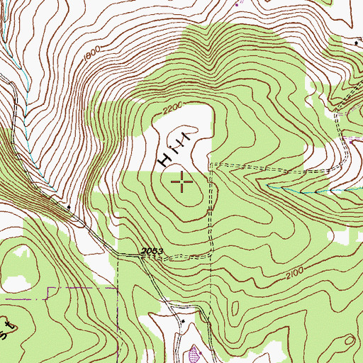 Topographic Map of East Hill, PA