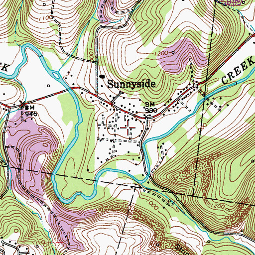 Topographic Map of Armstrong County, PA