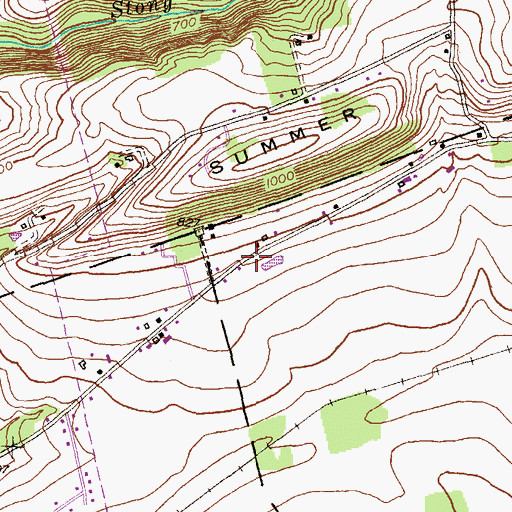 Topographic Map of Columbia County, PA