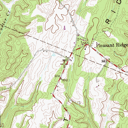 Topographic Map of Fulton County, PA