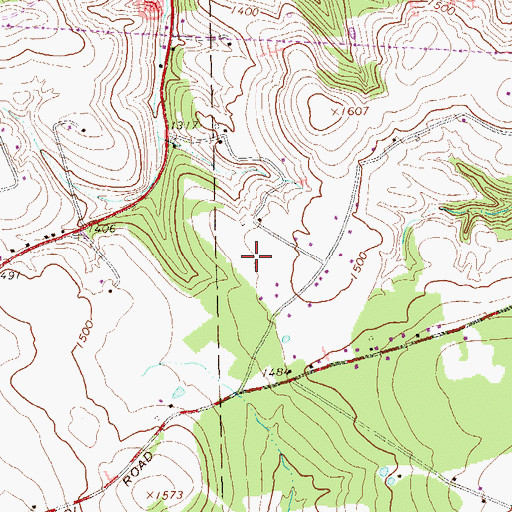 Topographic Map of Indiana County, PA