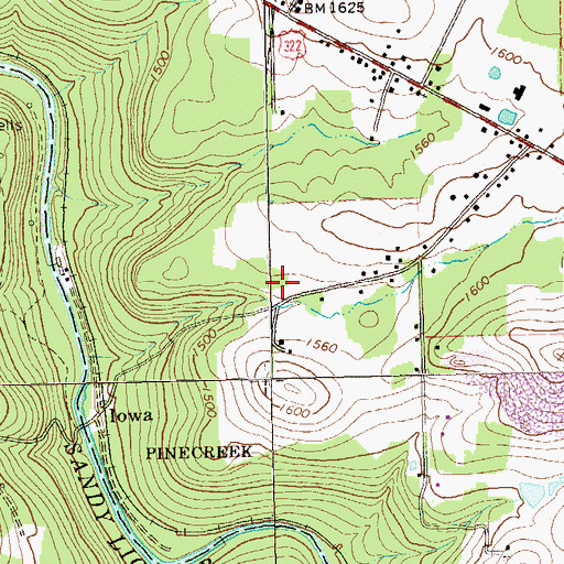 Topographic Map of Jefferson County, PA