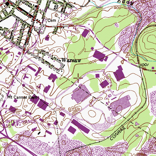 Topographic Map of Lackawanna County, PA