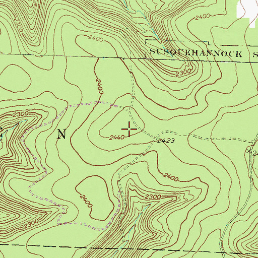 Topographic Map of Potter County, PA