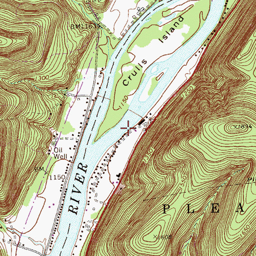 Topographic Map of Warren County, PA