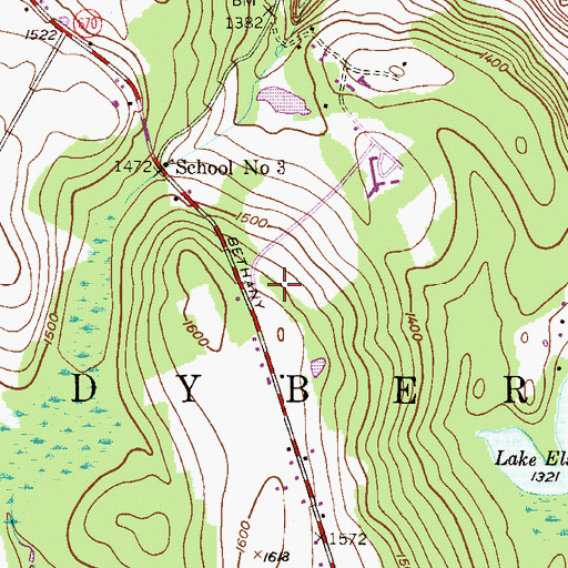 Topographic Map of Wayne County, PA