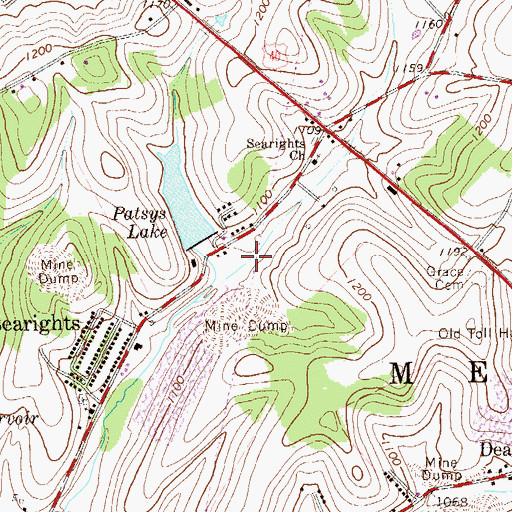 Topographic Map of Patsys Lake Dam, PA