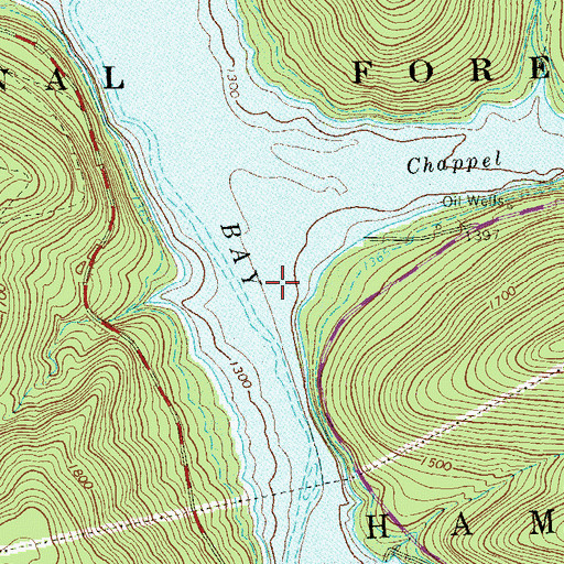 Topographic Map of Morrison (historical), PA