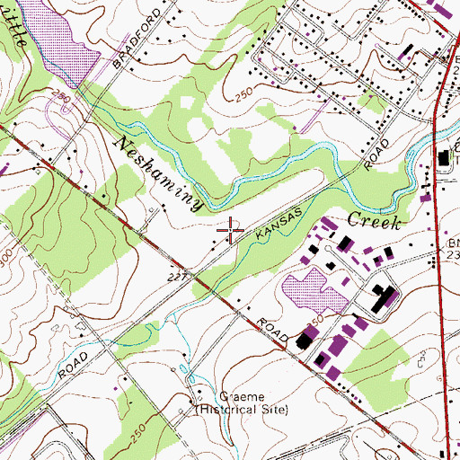 Topographic Map of Pennsylvania Turnpike Interchange 16, PA