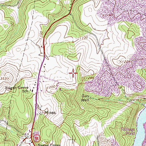 Topographic Map of Lee Norse Number Five Heliport, PA