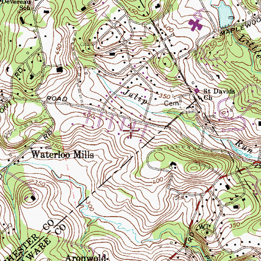 Topographic Map of Benson Heliport, PA