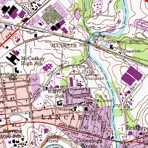 Topographic Map of Thomson Heliport, PA