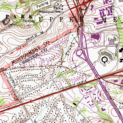 Topographic Map of Crouse Heliport, PA