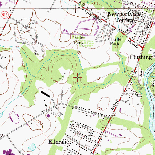 Topographic Map of Sons Heliport, PA