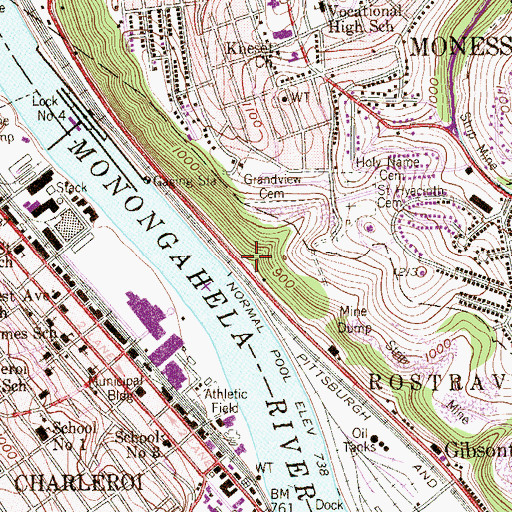 Topographic Map of Lee Norse Number One Heliport, PA