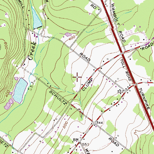 Topographic Map of Quaker Pike Heliport, PA