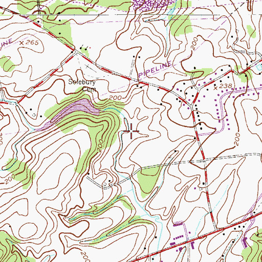 Topographic Map of Holiday Inn of New Hope Airport (historical), PA
