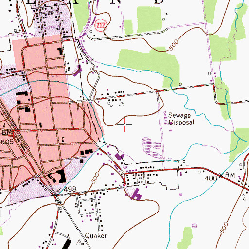 Topographic Map of Kelly Heliport, PA