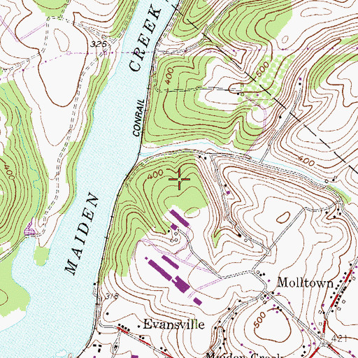 Topographic Map of Jones Heliport, PA