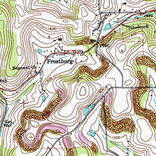 Topographic Map of Stockdale Mine Supply Heliport, PA