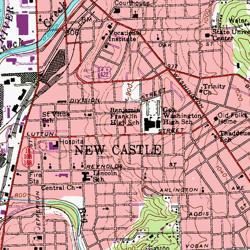 Topographic Map of Decarbo Ambulance Service Heliport, PA