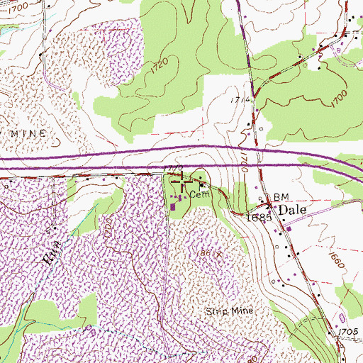 Topographic Map of Hamilton Heliport, PA