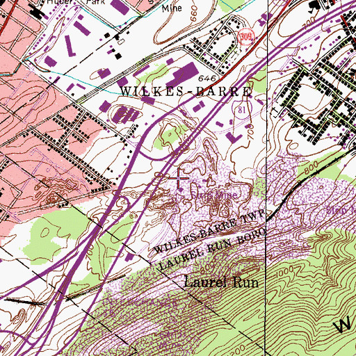 Topographic Map of Franklin Heliport, PA