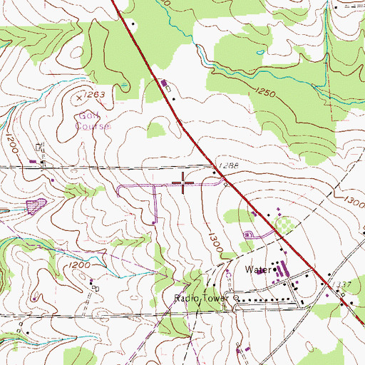 Topographic Map of Ye Royal Strip (historical), PA
