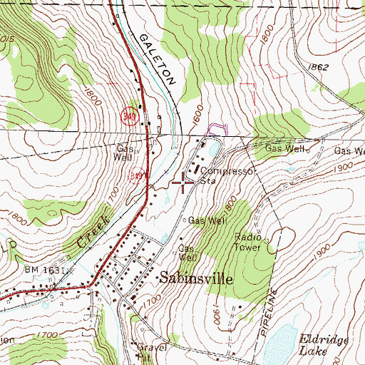 Topographic Map of Sabinsville-Consolidated Heliport, PA