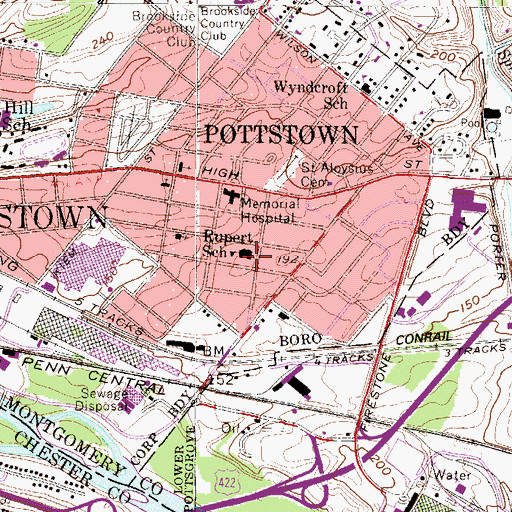 Topographic Map of Rupert Elementary School, PA