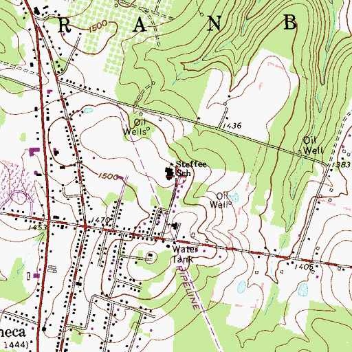 Topographic Map of Steffee Elementary School, PA