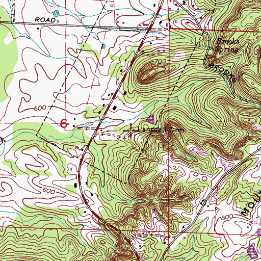 Topographic Map of Lansdell Cemetery, AL