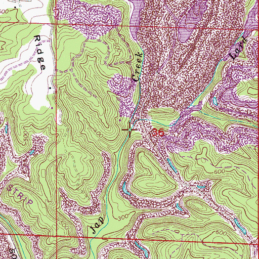 Topographic Map of Lard Creek, AL