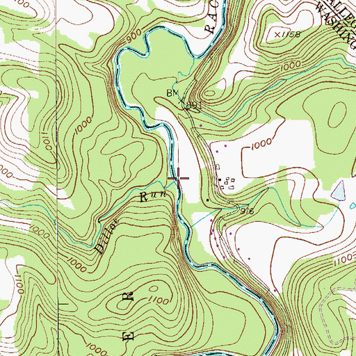 Topographic Map of Dilloe Run, PA