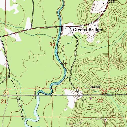 Topographic Map of Larkin Creek, AL