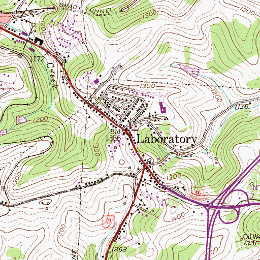 Topographic Map of Laboratory, PA