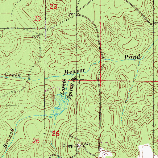 Topographic Map of Larkin Spring Branch, AL