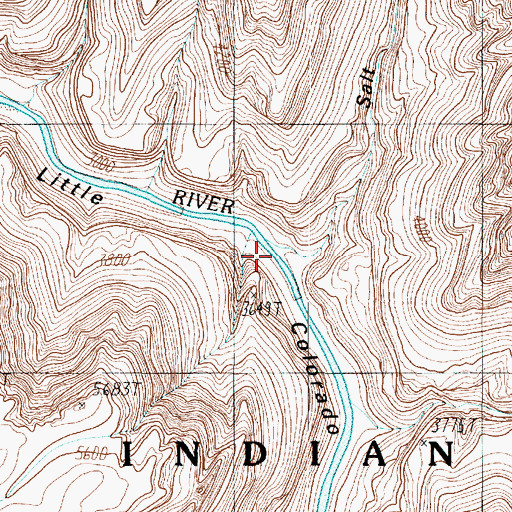 Topographic Map of Bekihatso Wash, AZ