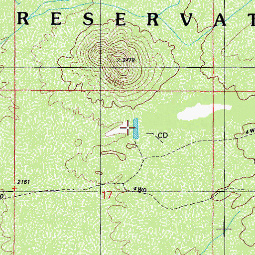 Topographic Map of Tank Eighty, AZ