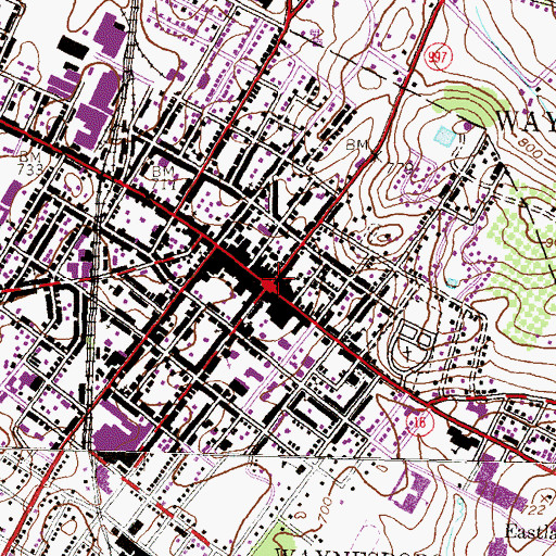 Topographic Map of Waynesboro, PA