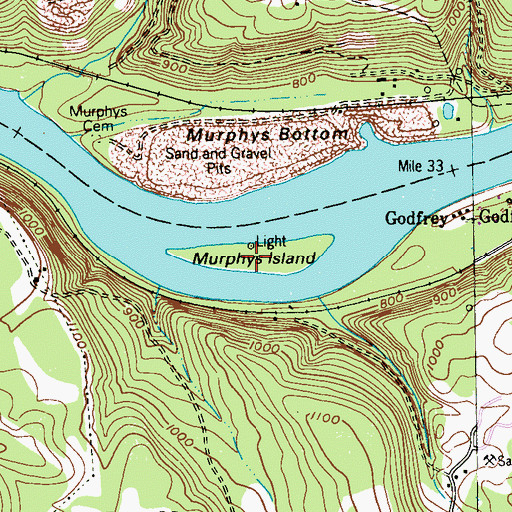 Topographic Map of Murphy Island, PA