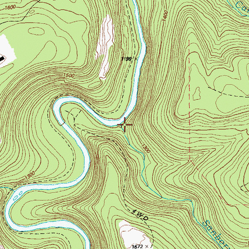 Topographic Map of Sanborn Run, PA