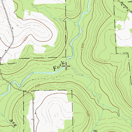 Topographic Map of South Branch North Fork Redbank Creek, PA