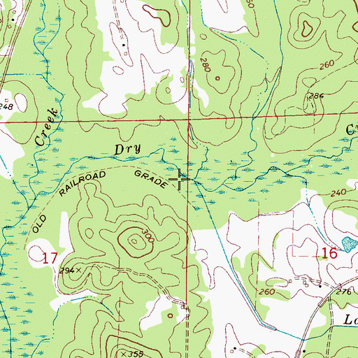 Topographic Map of Latner Branch, AL