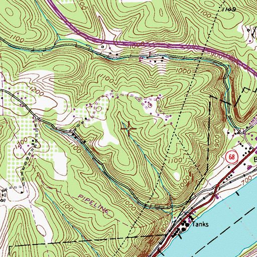 Topographic Map of Beaver County, PA