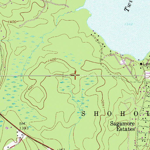 Topographic Map of Walker Lake Dam, PA